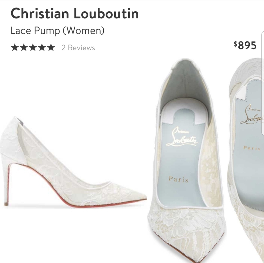 Louboutin lace heels